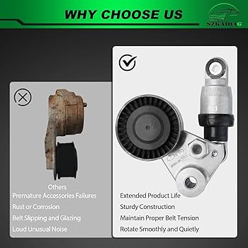 【@sayatanlda】txt Amazon.com: SZKAIDAG Belt Tensioner Assembly with Pulley for